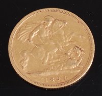 Lot 2047 - Great Britain, 1894 gold half sovereign,...