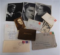 Lot 524 - Collection of signed letters and photographs,...