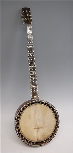 Lot 502 - An early 20th century five-string Parlour...