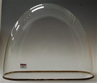 Lot 32 - A Victorian glass clock dome, w.47cm, d.19cm,...
