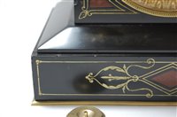Lot 39 - A late Victorian black slate, rouge marble and...