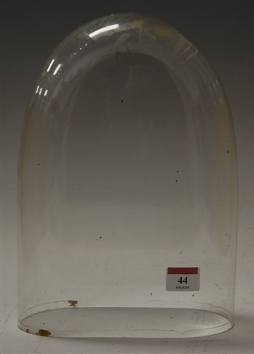 Lot 44 - A Victorian glass clock dome, w.21cm, d.11cm,...