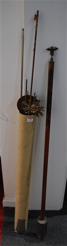 Lot 49 - An early 20th century electric clock rod...