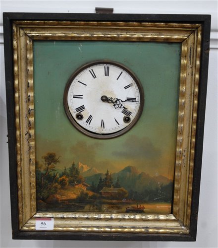 Lot 56 - A late 19th century Continental picture clock,...