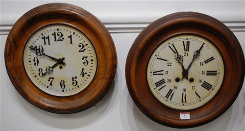 Lot 57 - A late 19th century Continental wall clock,...