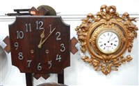 Lot 58 - An early 20th century Continental wall clock,...
