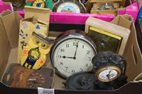Lot 64 - A circa 1940s bakelite cased London Bus clock,...
