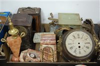 Lot 67 - A collection of clock cases, parts and...