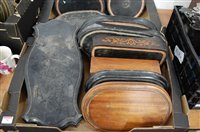 Lot 76 - A large Victorian ebonised serpentine shaped...
