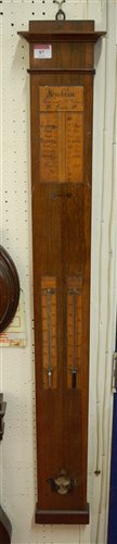Lot 87 - A circa 1830 French rosewood stick barometer...