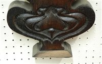 Lot 92 - An Art Nouveau carved oak cased wheel...