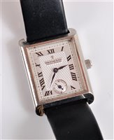 Lot 2685 - A lady's tanks style quartz wristwatch by...