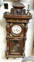 Lot 110 - A late 19th century Continental walnut cased...