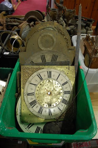 Lot 115 - A George II brass long case clock dial the...