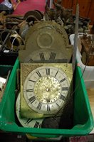 Lot 115 - A George II brass long case clock dial the...