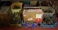 Lot 116 - A large collection of assorted clock parts,...