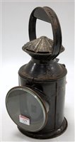 Lot 129 - A mid 20th century black painted railway...