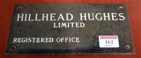 Lot 162 - A brass plaque for Hillyeard Hughes Ltd...