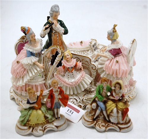 Lot 151 - A 20th century Dresden porcelain figure of...