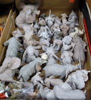 Lot 171 - A box of loose Tuskers hand painted resin...