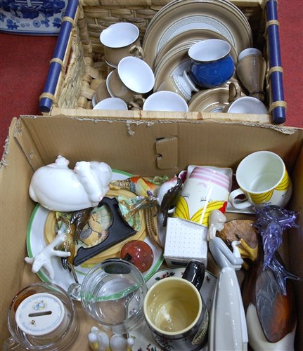 Lot 187 - Two boxes of miscellaneous items, to include...