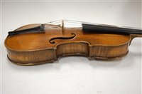 Lot 223 - An early 20th century Continental violin,...