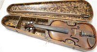 Lot 228 - An early 20th century Continental violin,...