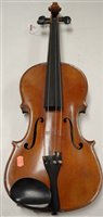 Lot 230 - An early 20th century Continental violin,...