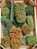 Lot 246 - A box of assorted railway model trees