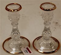 Lot 266 - A pair of early 20th century cut glass and...