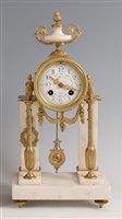 Lot 1501 - A late 19th century French marble and gilt...