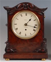 Lot 1505 - Dent of London - a Victorian mahogany bracket...