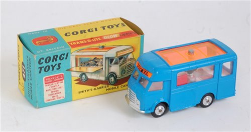 Lot 1608 - Corgi Toys, 471 Karrier Bantam snack bar, blue...