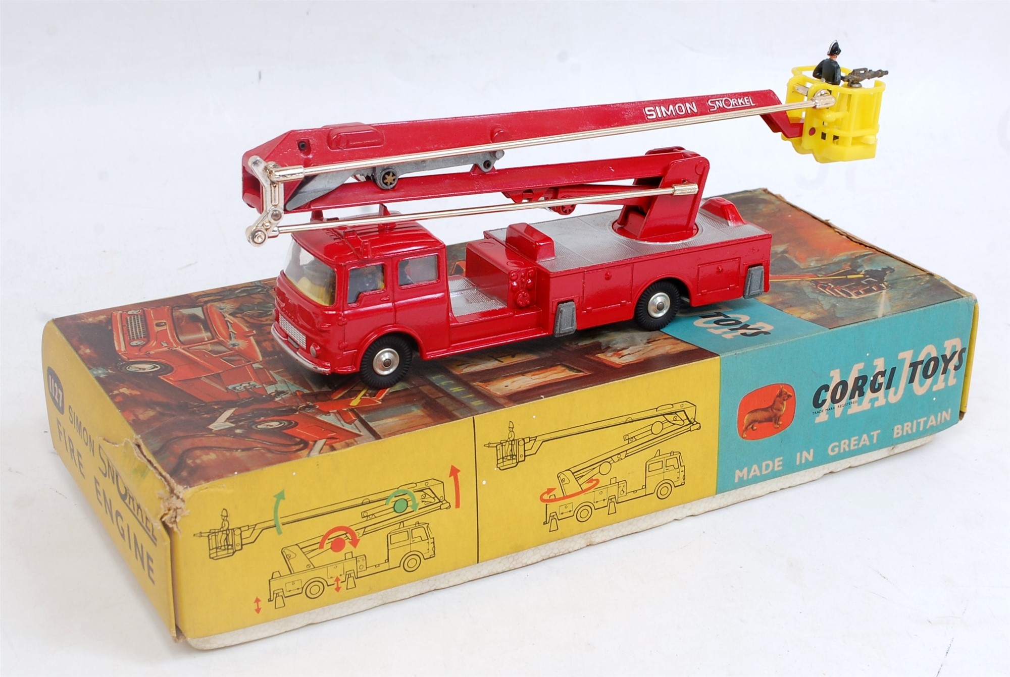 corgi toys simon snorkel fire engine