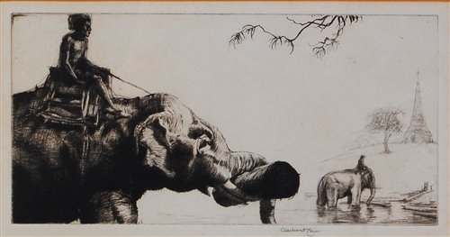 Lot 307 - Charles William Cain (1893-1962) - Elephants...