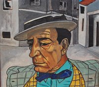 Lot 317 - Royden Godfrey - Portrait of Buster Keaton,...