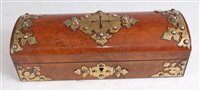 Lot 1291 - A Victorian figured walnut and brass mounted...