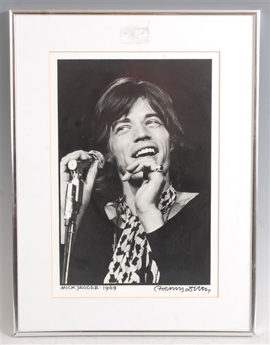 Lot 548 - Mick Jagger, 1969 framed photograph, signed by...