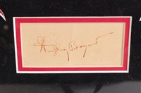 Lot 531 - Humphrey Bogart signed card, framed and...