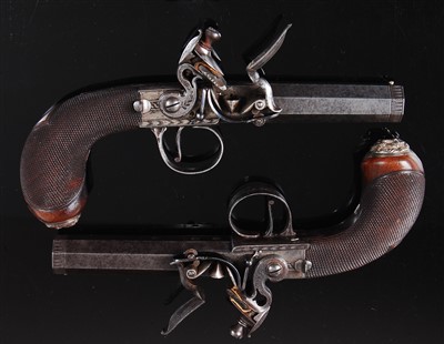 Lot 228 - A cased pair of 19th century travelling pistols