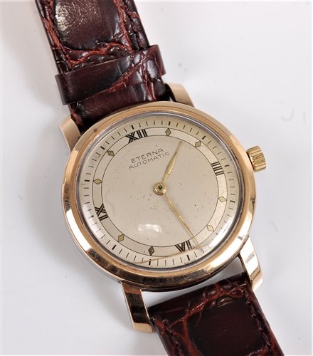 Lot 2601 - A gentleman's Eterna Automatic wristwatch, the...