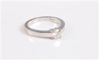 Lot 2534 - WITHDRAWN An 18ct diamond solitaire ring, the...
