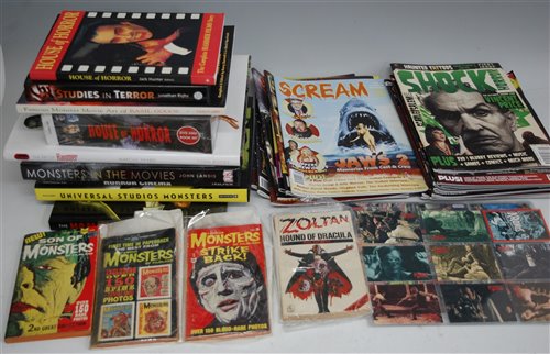 Lot 552 - A collection of horror film ephemera, to...