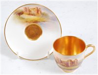 Lot 1027 - *A cased set of six Royal Worcester coffee...