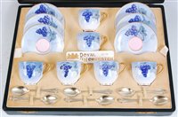 Lot 1031 - *A cased set of six Royal Worcester coffee...