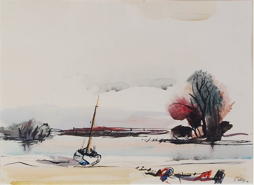 Lot 321 - Rowland Suddaby (1912-1972) - Oyster boats...