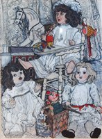 Lot 326 - *Dione Page (b.1936) - Just Toys, mixed media...