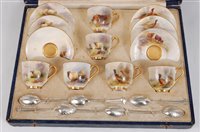 Lot 1028 - *A cased matched set of Six Royal Worcester...