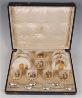 Lot 1028 - *A cased matched set of Six Royal Worcester...