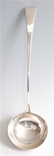 Lot 1132 - A George III silver ladle, the terminal...